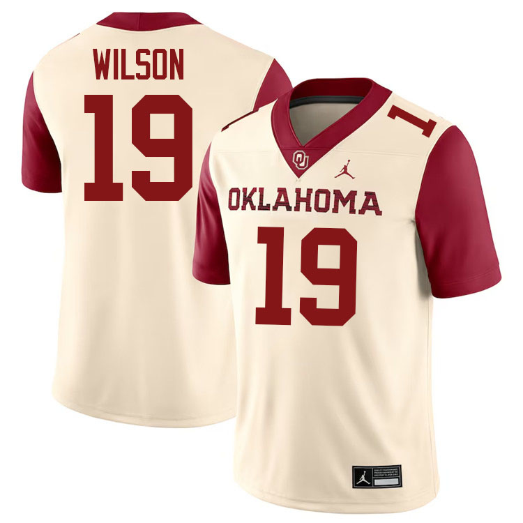 Trent Wilson Oklahoma Sooners Jersey,Oklahoma Sooners Football Uniforms,Jersey-Cream